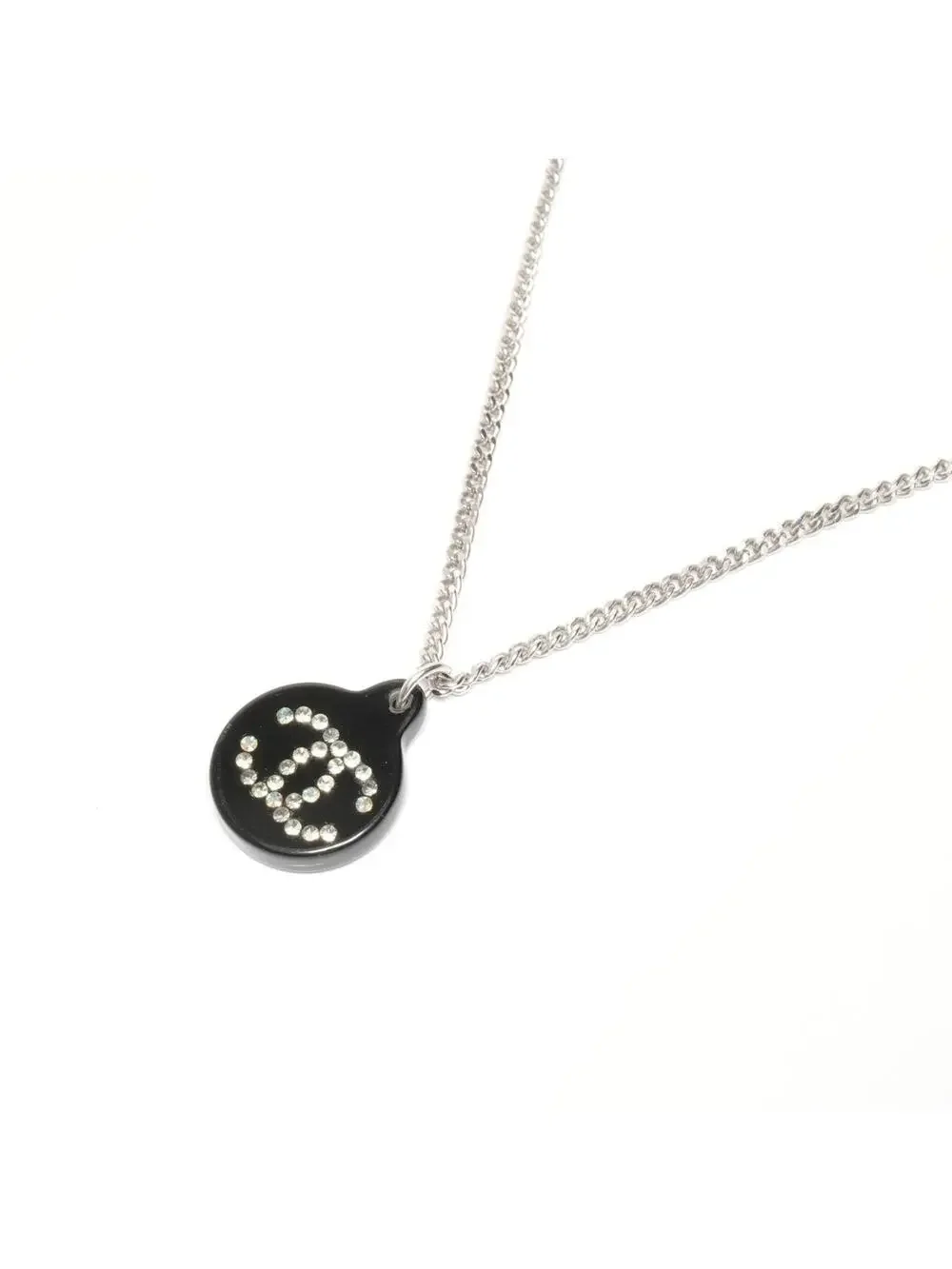 Chanel Cc Logo Circle Pendant Necklace #244528C88B